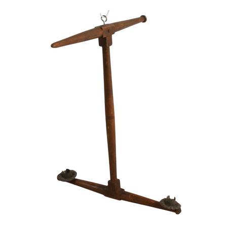 Antique Converted Spinning Wheel Hanging Candlestick
