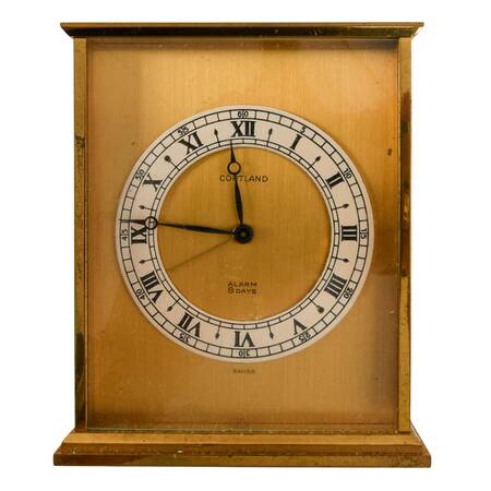 Cortland 8-Day Brass Alarm Carriage Clock