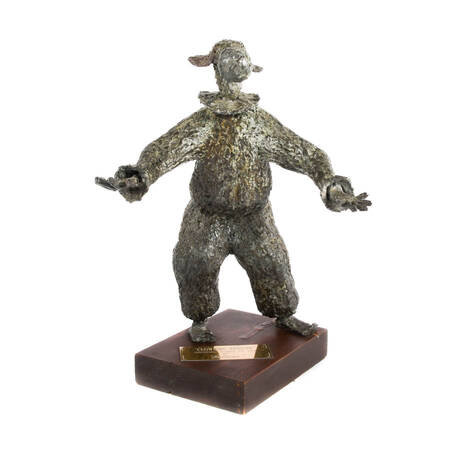 "Clowning Around" Clown Sculpture Signed Juliene