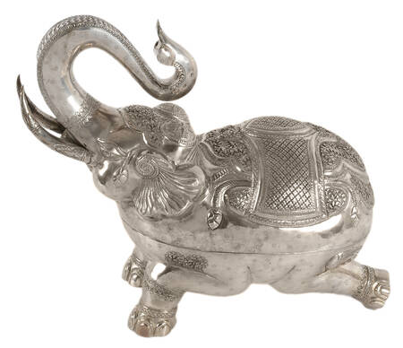 Silver Hallmark Oversized Elephant Sculpture