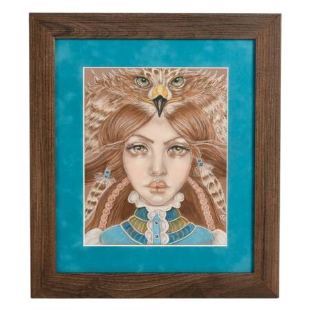 Framed "Wohali" Pastel on Paper by Tammy Mae Moon