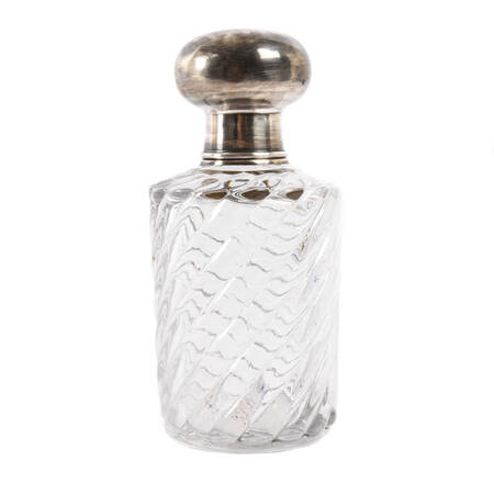 Victorian Crystal Swirl Glass Perfume Bottle