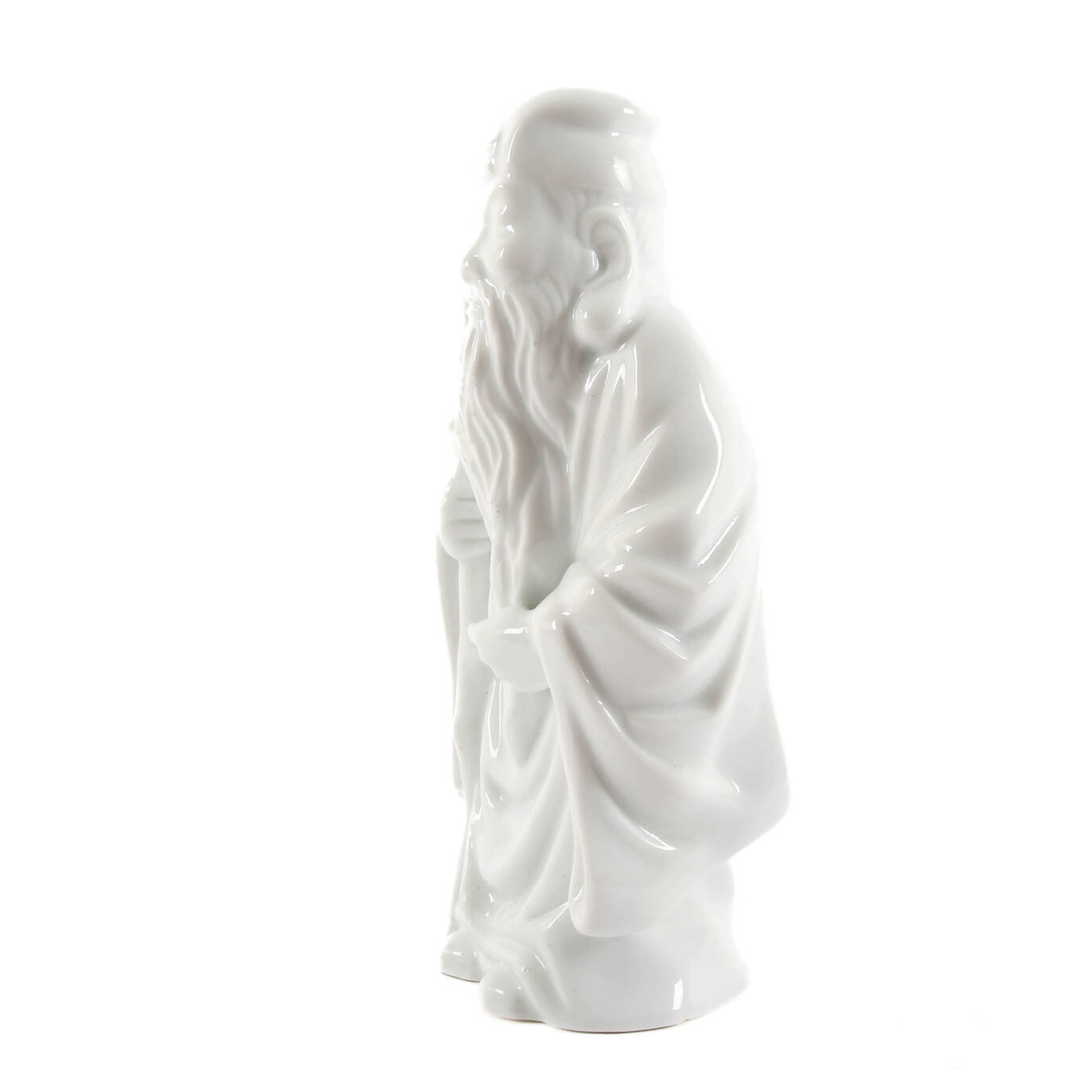 Blanc De Chine Old Man Statue