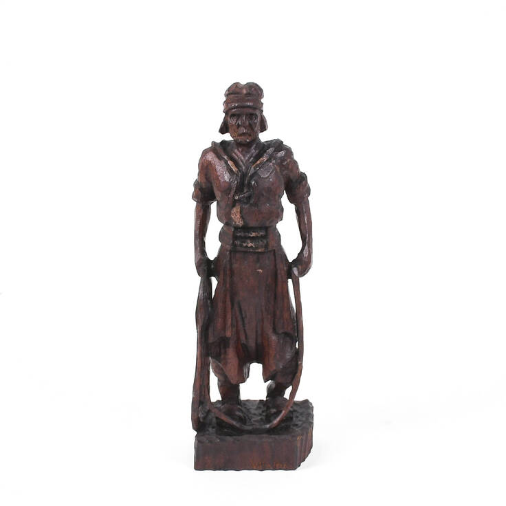 Signed Hand-Carved Argentinian Gaucho Statue