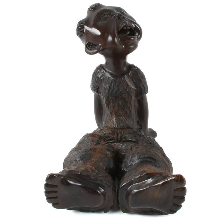 Carved Wood Americana Folk Art Statue