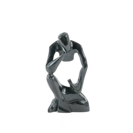 Black Wood Abstract Sculpture