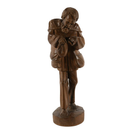 Carved Wood Man Statuette