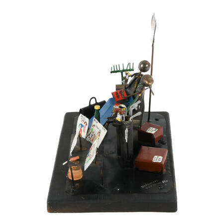 Enamel Metal Couple by Artist D. Wainland