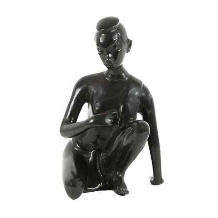 Antique Bronze Thai "Grace and Stillness" Statue