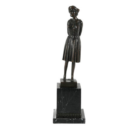 Antique "The Scholarly Woman" on Base After Demétre Chiparus