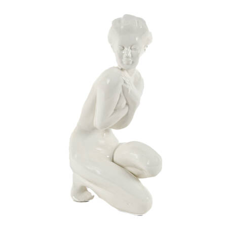 Signed Ceramic Kneeling Nude Girl