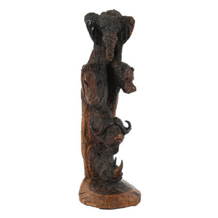 African Zimbabwe Hand-Made Wooden Sculpture