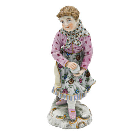 Antique 19th-Century Royal Vienna Porcelain Lady Figurine