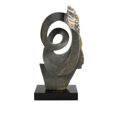 El Jefe "Hoona" Swirl Abstract Marble Sculpture