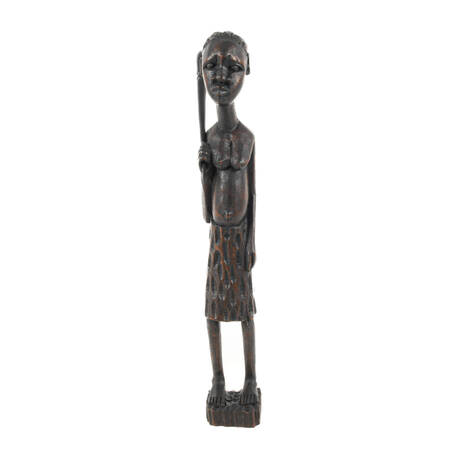 African Mali Carved Wood Woman Statue