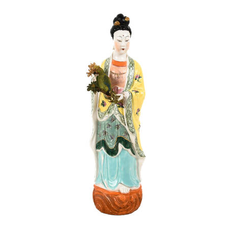 Maitland-Smith Chinese Ceramic Guan Yin Statue