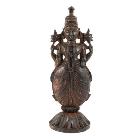 Antique Carved Wood Vishnu Dashavatara Statue