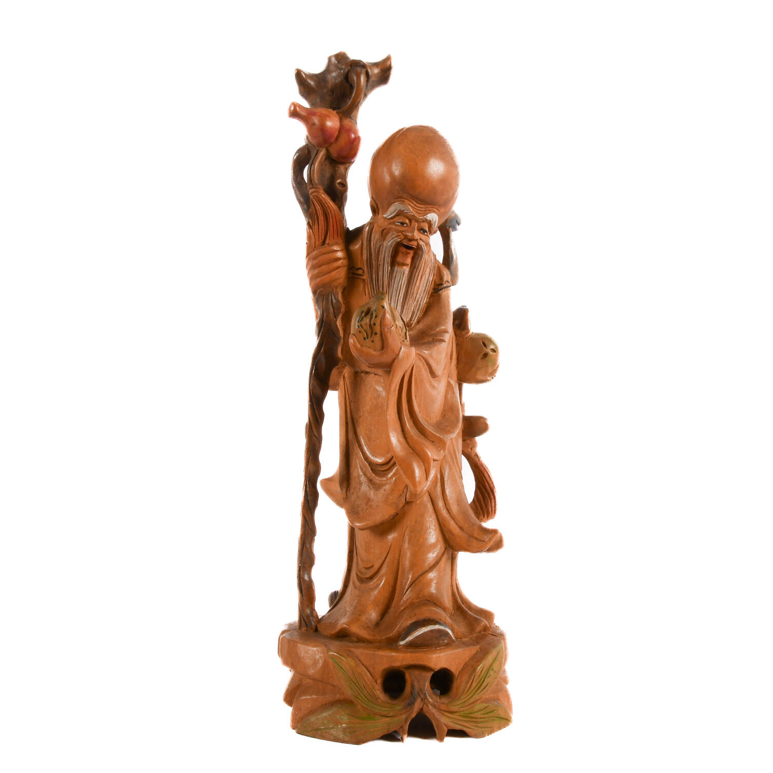 Carved Wood Chinese Scholar Figure