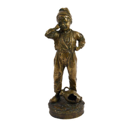 Antique Bronze Statue "Le Petit" After Julius Schmidt-Felling