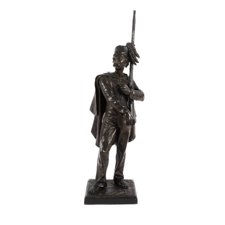 Antique Spelter Napoleonic Soldier Style of Étienne Henri Dumaige