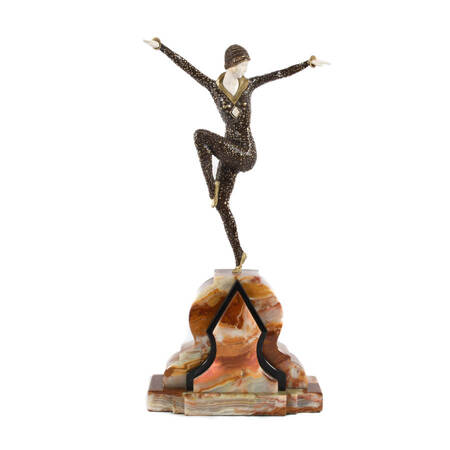 Art Deco Ivorine Sculpture After Demétre Chiparus