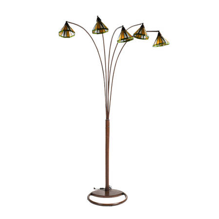 Nova Floor Lamp with Stained Glass Shades
