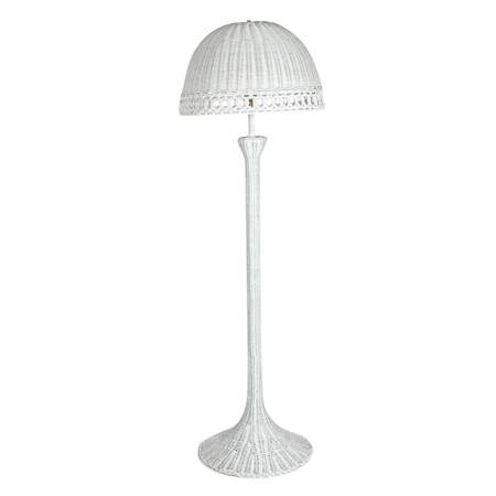 White Wicker Floor Lamp