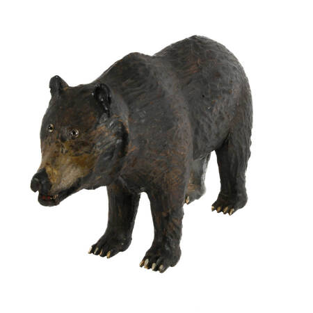 Black Forest Carved Wood Bear Figure