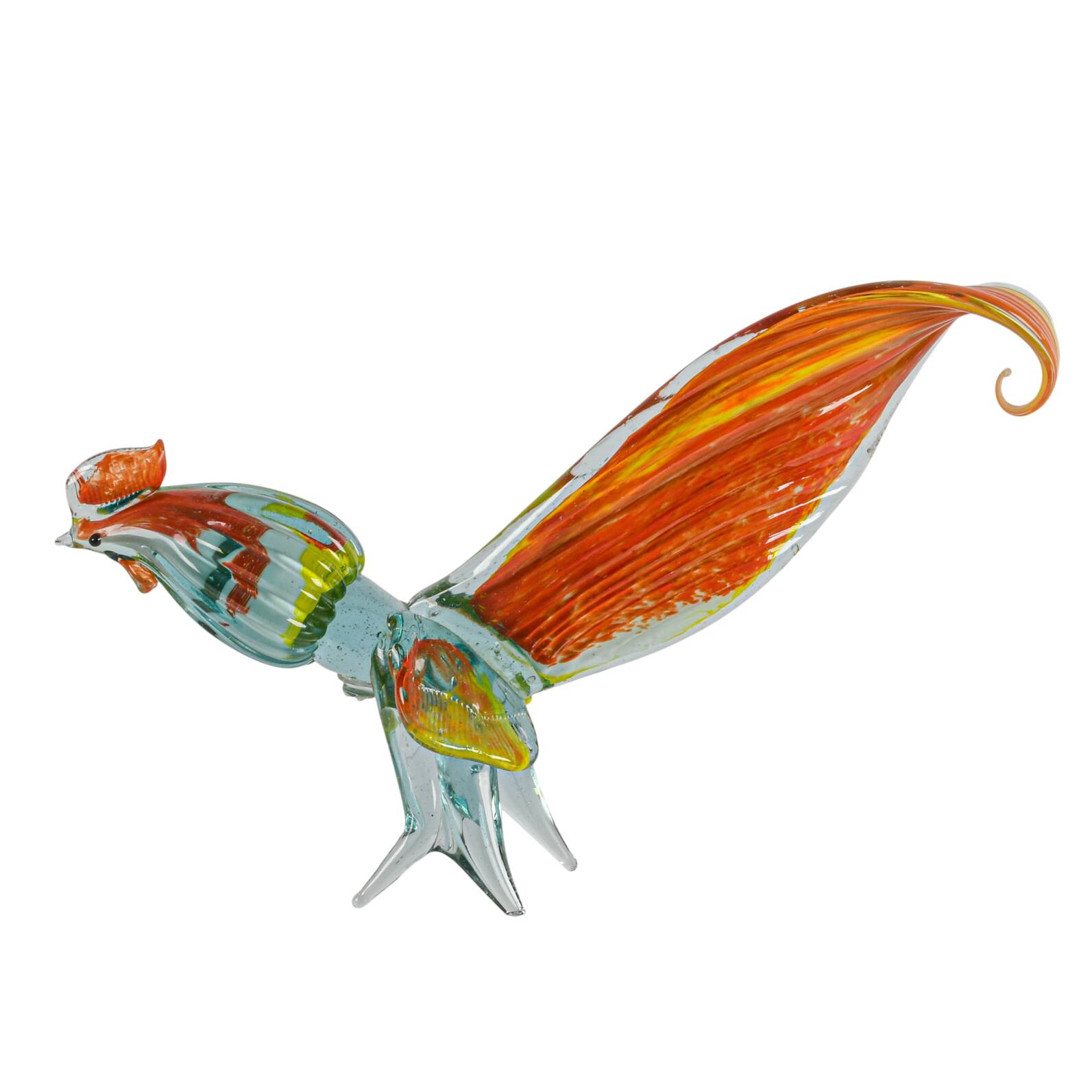 Mid-Century Hand-Blown Murano Glass Rooster