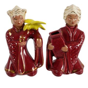 Pair of Mid-Century Miramar of California Asian Figurines