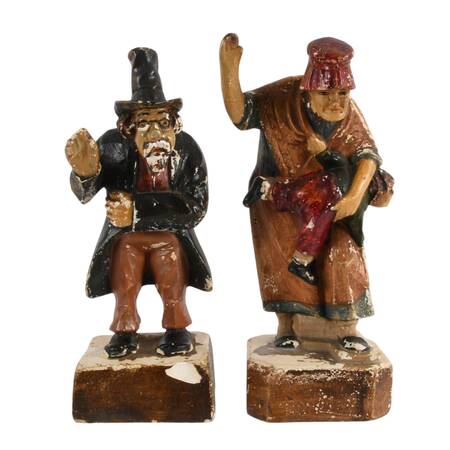 Antique Pair of Plaster Figurines