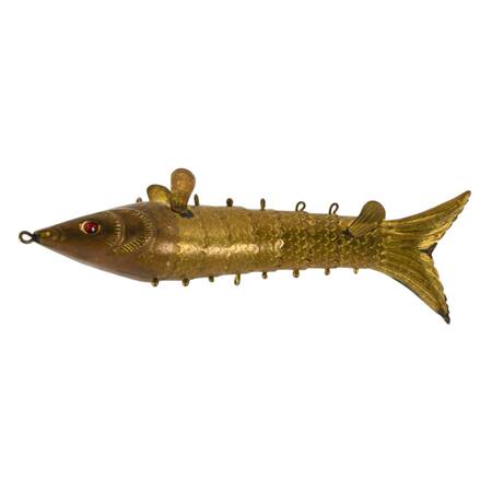 Antique Brass Articulated Fish Statue