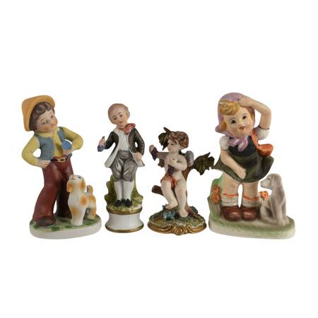 Grouping of Four Neoclassical Gents and Ladies