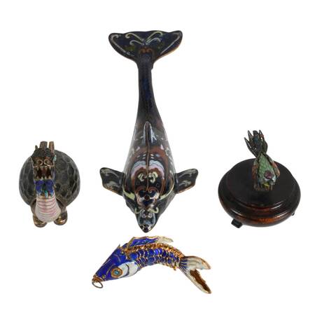 Group of Cloisonné and Enamel Animals