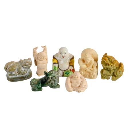 Grouping of Chinese Folk Animals, Figures, and Buddha