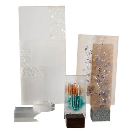 Collection of Glass and Acrylic Mid-Century Modern Sculptures