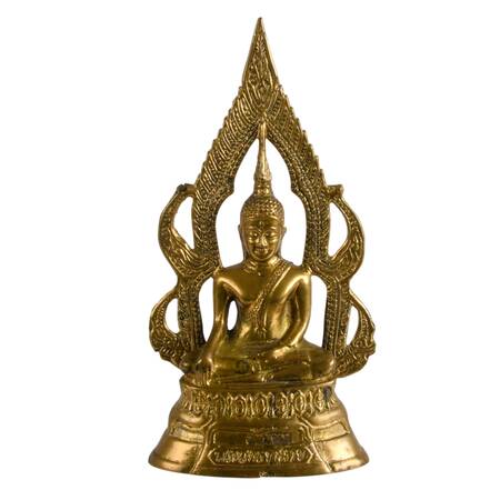 Antique Brass Phra Buddha Chinnarat Statue