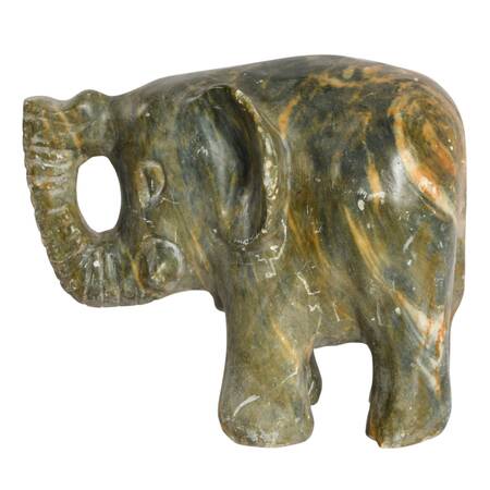 Hand-Carved Stone Elephant