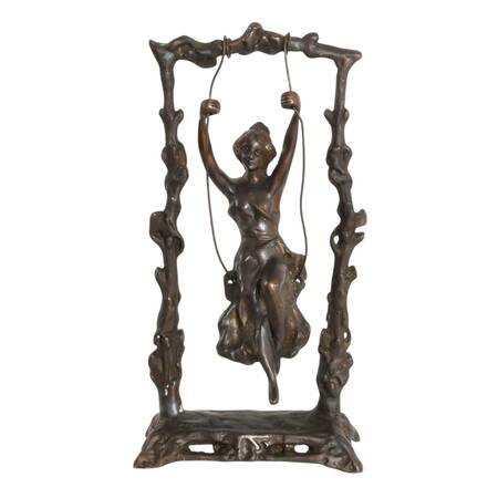 Art Nouveau Girl on a Swing After Auguste Moreau