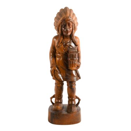 Carved Wood Native American Chief Figure