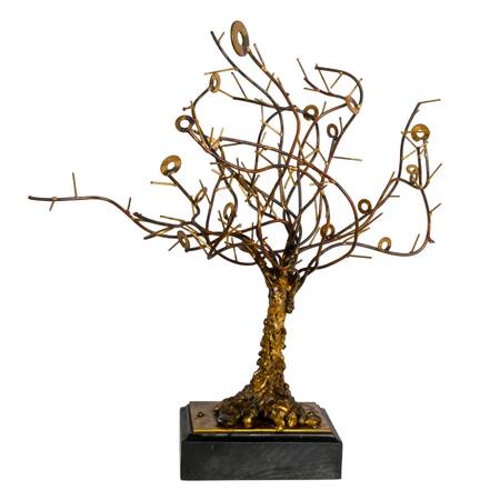 Signed Accolla Brutalist Wire Tree Sculpture