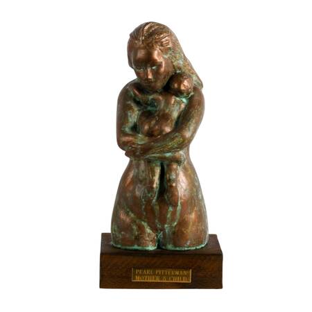 "Mother and Child" Resin Sculpture by Pearl Pitterman