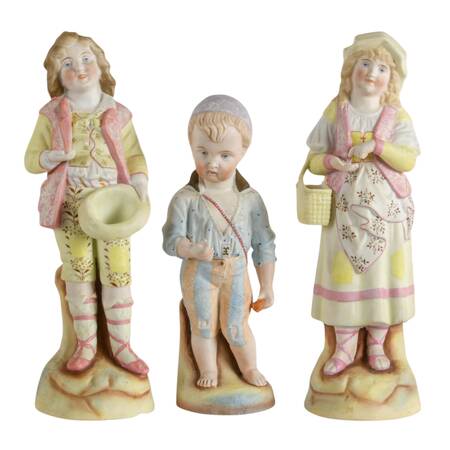 Three-Piece German Family Bisque Figures Set