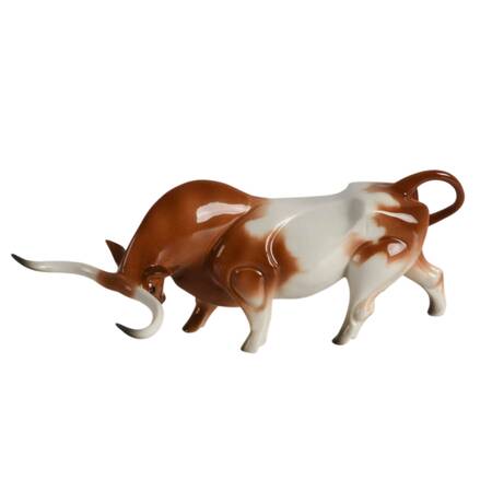 Mid-Century Algora Spanish Porcelain Bull Figurine