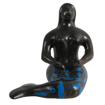 Manuel Felguérez Barra Abstract Geometric Pottery Mermaid Statue