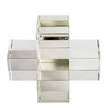 Abstract Crystal Cube Sculpture