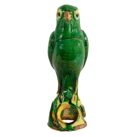 Qing Dynasty Sancai Glazed Parrot