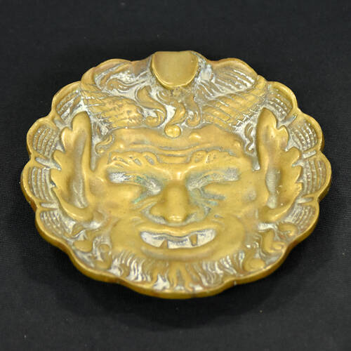 Antique Devil's Face Tabletop Ashtray