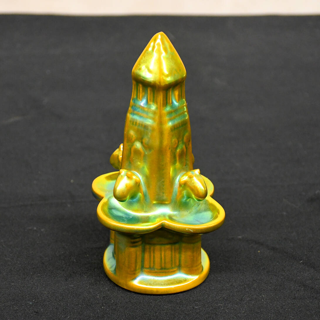 Zsolnay Ceramic Fountain Sculpture with Eosin Glaze