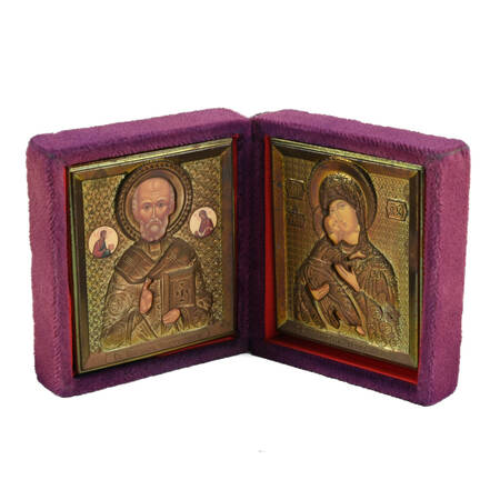 Russian Diptych Traveling Icon